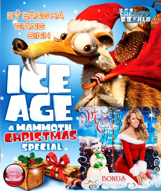 D122. Ice Age A Mammoth Christmas - KỈ BĂNG HÀ GIÁNG SINH 3D 25G (DTS-HD 7.1)
